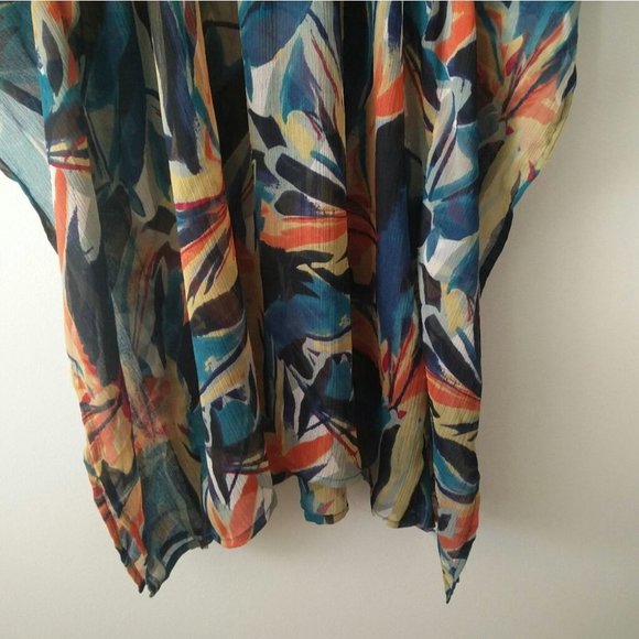 Nwt Jessica Sheer Multicoloured Cover-up - Picture 7 of 10